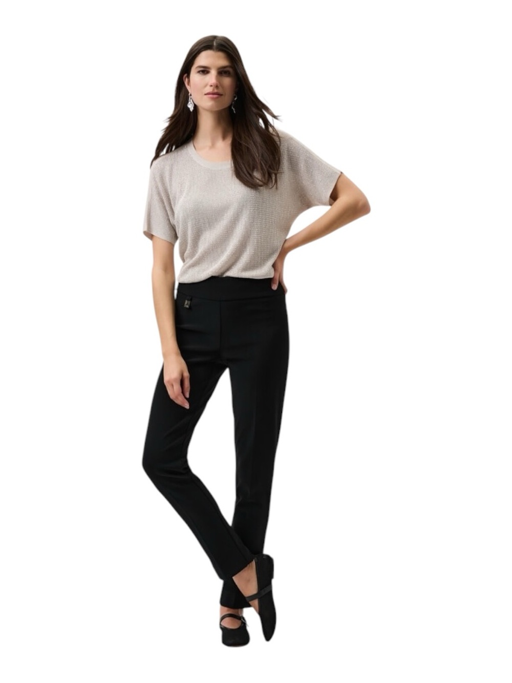 Joseph Ribkoff Black Straight Leg Pants